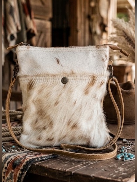 Myra Bag Handbags - NWOT Myra Full Hair-On Cowhide 3-Compartment Crossbody Bag | Western Boho